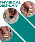 Close-up of 20 Pieces Sleeve Bearings 6mm Bore 8mm OD 10mm Length Oilless Self Lubricating Bronze Bushings in hand