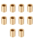 Ten pieces of bearing sleeve 8mm bore 12mm OD 15mm length self lubricating sintered bronze bushings displayed in rows.