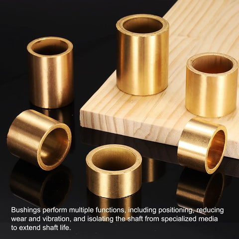 Set of 3 self lubricating sintered bronze sleeve bearings with 30mm bore, 38mm outer diameter, 32mm length for industrial machinery