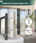 Bronze PGT Sliding Door Handle Set For Replacement And Repair, Fits 3-15/16 Inch Hole Spacing, Includes Screws And Latch Lever