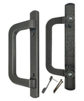 Bronze PGT Sliding Door Handle Set For Replacement And Repair, Fits 3-15/16 Inch Hole Spacing, Includes Screws And Latch Lever