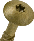 Close-up of Lag Screws 1/4 Inch x 1-1/2 Inch Star Drive Construction Screws Bronze Ceramic Coated Rust Resistant Heavy Duty Design