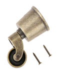 Vintage Bronze Swivel Cup Caster Set 4 Pieces, Universal Metal Pulley Wheel Casters with screws, anti-rust zinc alloy construction