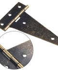 Set Of 2 Heavy Duty Bronze T Hinges For Barn Doors Cabinets Wooden Boxes And More 10.1 By 6 Centimeter Galvanized Iron