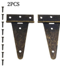 Set Of 2 Heavy Duty Bronze T Hinges For Barn Doors Cabinets Wooden Boxes And More 10.1 By 6 Centimeter Galvanized Iron