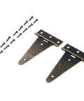 Set Of 2 Heavy Duty Bronze T Hinges For Barn Doors Cabinets Wooden Boxes And More 10.1 By 6 Centimeter Galvanized Iron Flat Hinge With Screws