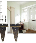 Set Of 2 Heavy Duty Bronze T Hinges For Barn Doors Cabinets Wooden Boxes And More 10.1 By 6 Centimeter Galvanized Iron Flat Hinge With Screws