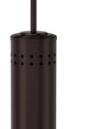 Anti Hand Off Toilet Plunger With Holder, bronze finish, rust-resistant iron with powder-coated canister and holder for bathroom cleaning.