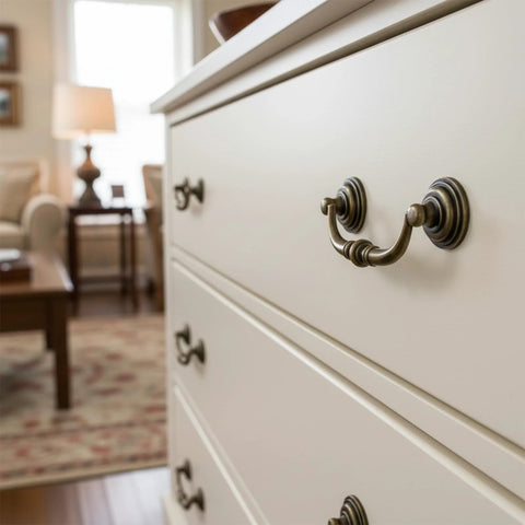 vintage dresser drawer pulls JUXYES 3 Inches French Provincial Knobs for They can easily be turned either horizontally or vertically Vintage Bronze Drawer Pulls 2-Pack,