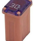 30 Amp JCASE style mini fuse from 50 Piece Auto Mini Box Shaped Cartridge Fuse Kit With Color Coded Amperage For Quick Swaps