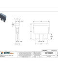 Technical diagram of Brown 7.5 Amp ATC Fast Acting Automotive Blade Fuses 32VDC 5 Pack For Cars Trucks Marine Electronics.