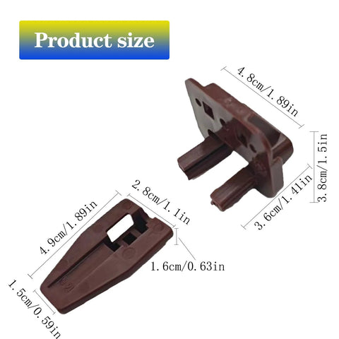 10 Sets Drawer Slide Track Guide Glides Replacement Parts For Dressers And Nightstands Bottom Mount Brown with measurements