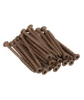 Iron Deck Screws Jar #8 x 2 1/2 Inch Brown 250 Count Bugle Head Exterior Wood Screws with Multi Purpose Thread Sharp Point and Ruspert Coating