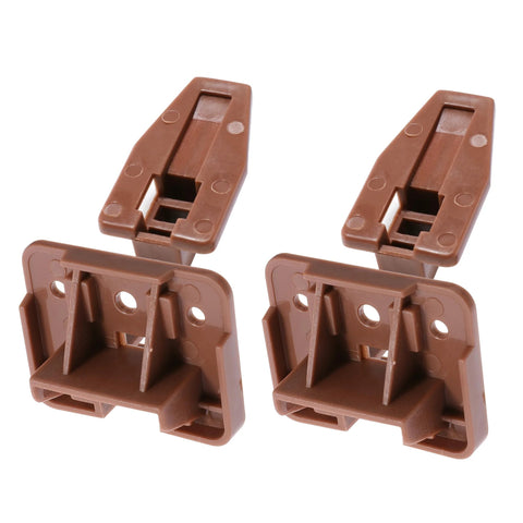 Brown plastic 10 Piece Drawer Slide Track Guides for Center Mount Drawers Perfect For Dressers Nightstands and Chests
