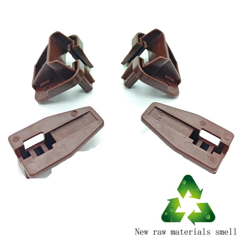 10 Sets Drawer Slide Track Guide Glides Replacement Parts For Dressers And Nightstands Bottom Mount Brown Compatible With Kenlin