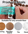 Hands applying 48 Pack Brown Felt Furniture Pads For Cabinets And Home, Self Adhesive Round Bumpers to protect surfaces from scratches.