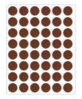 48 Pack Brown Felt Furniture Pads For Cabinets And Home, Self Adhesive Round Bumpers, Easy Peel And Stick, on white background