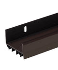 4 FT (48") PVC Slide-On Door Bottom - Adjustable Plastic Weatherstrip Door Bottom with Drip Cap - for 1 3/4” Doors - Brown - Fits Gaps 3/8” to 7/8” - Made in The USA