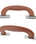2 Pcs Plastic Luggage Handles Pull Handles For Suitcase Luggage Trunk And Musical Boxes With Mounting Screws, Brown Red, 5.9 Inch