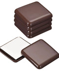 Furniture Sliders, 8Pcs 2" - Plastic Self-Adhesive Square Sliding Pads, Chair Glides for Carpeted Tile Vinyl Hardwood Floors (Brown)