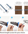 Image of various screws and pliers demonstrating installation options for 10 Pack Brushed Brass Cabinet Pulls 3 Inch Hole Center 4.4 Inch Overall Length.