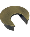 Brushed Bronze Desk Grommet Set with a 40mm hole and 1.57 inch opening, sturdy zinc alloy, single piece close-up view