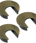 Brushed Bronze Desk Grommet Set with a 40mm hole and 1.57 inch opening, sturdy zinc alloy, 3 pack neatly organize cables.