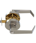 Commercial Door Handle Leverset With Brushed Chrome Finish Keyed Entry Reversible Lever Style For Left Or Right Doors