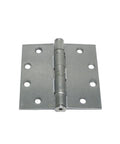 BB31 4.5 Inch By 4.5 Inch Commercial Grade Steel Ball Bearing Hinge With Non Removable Pin In Brushed Chrome Four Screw Holes