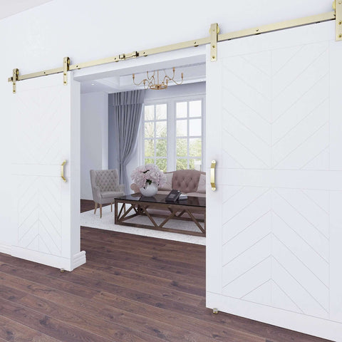 Interior Sliding Barn Door Hardware Charleston Pull 10 Inch Brushed Gold Pack Of 2 for wood interior doors installed