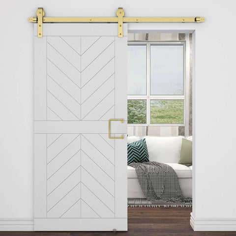 National Hardware N700-105 Interior Sliding Barn Door Troy Pull 8 Inch Brushed Gold Finish Pack Of 2 For Wood Interior Doors Installed