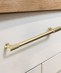 20 Pack Brushed Gold Cabinet Handles Five Inch Kitchen Cabinet Pulls Drawer Dresser Hardware Solid Zinc Alloy