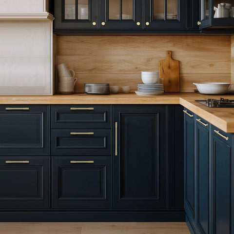 gold pulls for dresser Brushed Gold Cabinet Handles