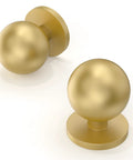 Set Of 10 Brushed Gold Cabinet Knobs 1 Inch Zinc Drawer Pulls For Kitchen Cabinets And Dresser Drawers With Easy Install