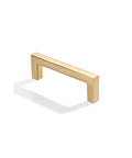 2 Pack Brushed Gold Cabinet Pulls 2-1/2 Inch 64mm Center To Center Solid Heavy Duty Square Matte Gold Drawer Handles