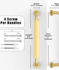 Brushed Gold Cabinet Pulls 5 Inch 128mm Pack Of 10 Kitchen Cabinet Handles Drawer Pulls dimensions and specs.