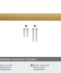 Brushed Gold Cabinet Pulls 4 Inch 2 Pack Solid Zinc Alloy Drawer Handles with installation screws shown