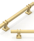 10 Pack Brushed Gold Cabinet Pulls 5 Inch 128mm Kitchen Cabinet Handles For Doors And Drawers, durable metal, modern design