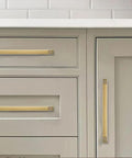 Square Brushed Gold Cabinet Pulls 2 Pack 6 Inch Center To Center Heavy Duty Zinc Alloy Handles on kitchen drawers and cupboard