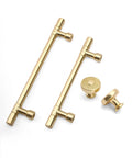 Brushed Gold Kitchen Cabinet Knobs 10 Pack Zinc Alloy Single Hole Round Drawer Pulls For Cabinets And Dressers