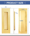 Brushed Gold And Stainless Steel Pocket Door Handles And Edge Pulls Kit For Sliding Doors 6 Inch product size dimensions