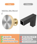 Comparison of Brushed Gold Kitchen Cabinet Knobs 10 Pack Zinc Alloy Single Hole Round Drawer Pulls with other materials