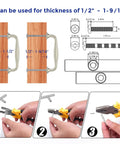 Diagram showing installation of 20 Pack Three And Three Quarters Inch Brushed Nickel Cabinet Handles Set solid zinc alloy pulls with screws.