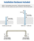 Diagram of Brushed Nickel Cabinet Pulls 3-3/4 Inch Hole Center 20 Pack For Drawers And Cupboards showing installation hardware details.