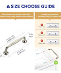 Guide for measuring and installing 20 Pack Three And Three Quarters Inch Brushed Nickel Cabinet Handles Set Solid Zinc Alloy Pulls.