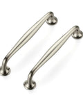 20 Pack 5 Inch Brushed Nickel Cabinet Handles Solid Zinc Alloy Cupboard And Drawer Pulls For Kitchen Cabinets, side view close-up
