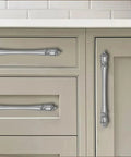 10 Pack 3 Inch Center Hole Brushed Nickel Cabinet Pulls Heavy Duty Solid Drawer Handles for cabinets and doors installation view