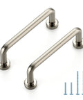 Brushed Nickel Cabinet Pulls 3 Inch Hole Center 30 Pack Zinc Alloy Handles For Drawers And Cupboards with screws included