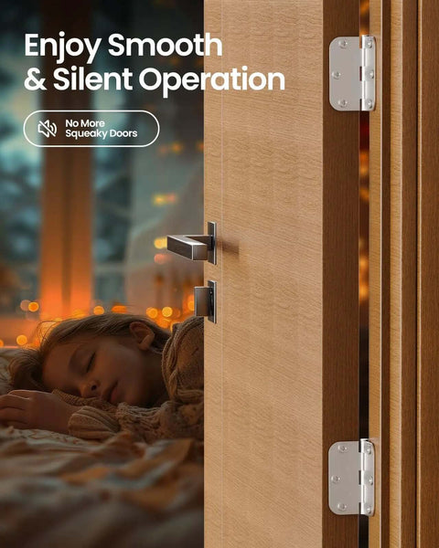 Brushed Nickel Hinges Set 30 Pack Three And A Half Inch Rounded With Five Eighth Radius For Interior And Exterior Doors