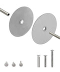Brushed Nickel Door Hole Cover Plate 66mm Round Fits 12.7 To 54mm Holes for interior door sealing with screws included